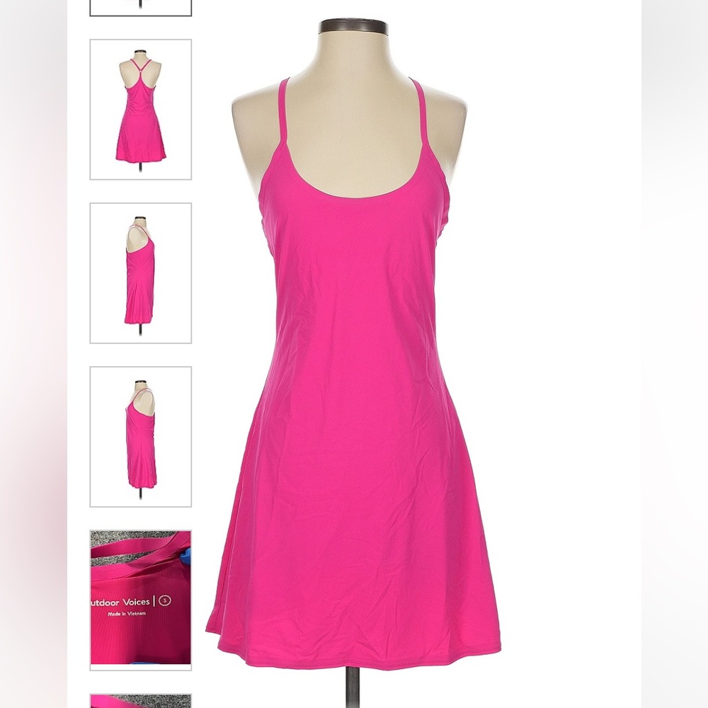 Outdoor Voices Exercise Dress in Hot Pink